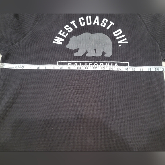 Black and White Crewneck Sweater with Bear Graphic - Picture 3 of 8